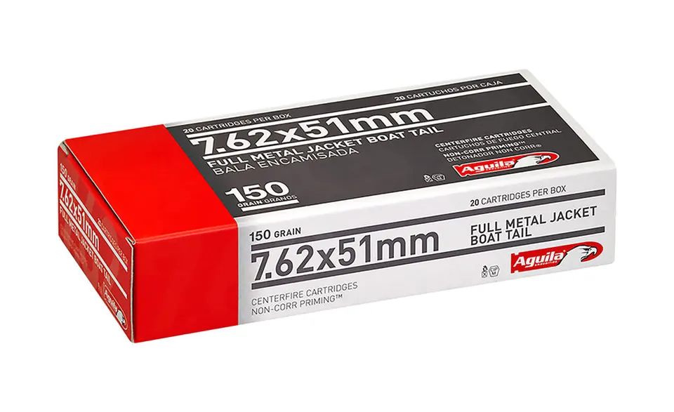 AGU 7.62NATO 150GR FMJBT 20RD 25BX/CS