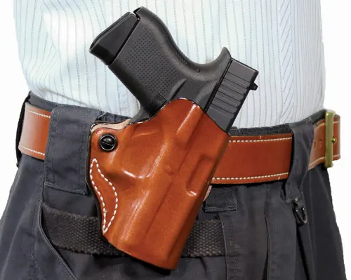 DESANTIS MINI SCABBARD HOLSTER RH OWB LEATHER KIMBER MICRO TN