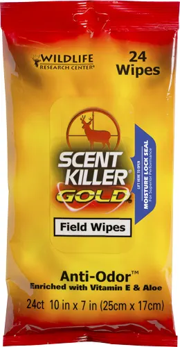 WRC FIELD WIPES SCENT KILLER GOLD 24-PACK
