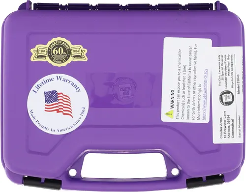 CHARTER ARMS CHIC LADY 38SPL 2" LAVENDER/HIGH POLISH W/CAS