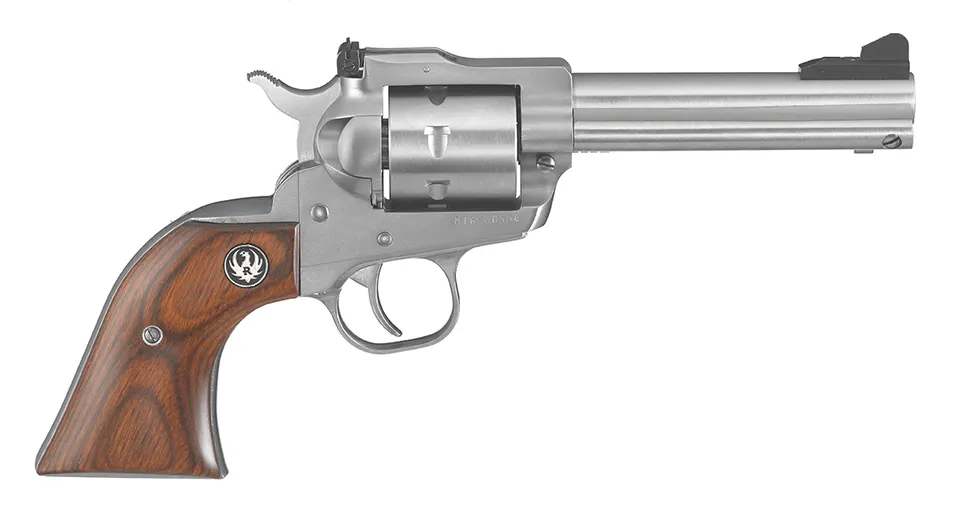 SINGLE SEVEN 327FED 4-5/8" SS — 8161 7 SHOT/ADJ SGTS/WOOD GRIP
