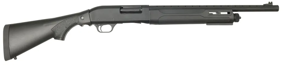 TSA 12/18.5" PUMP BL/SY 3" — STOCK PUMP ACTION