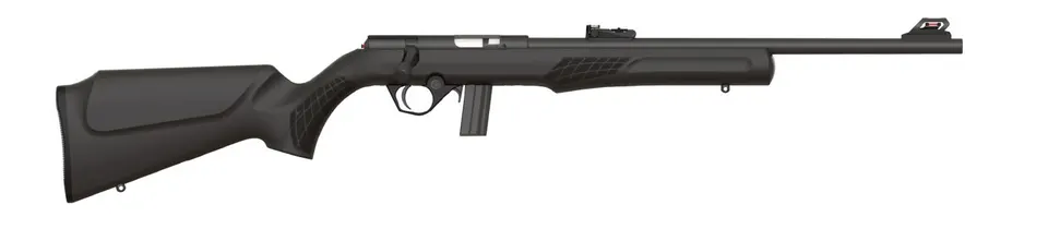 RB22 22LR BLK/SYN 18" 10+1 — BOLT ACTION|FIBER OPTIC SIGHTS