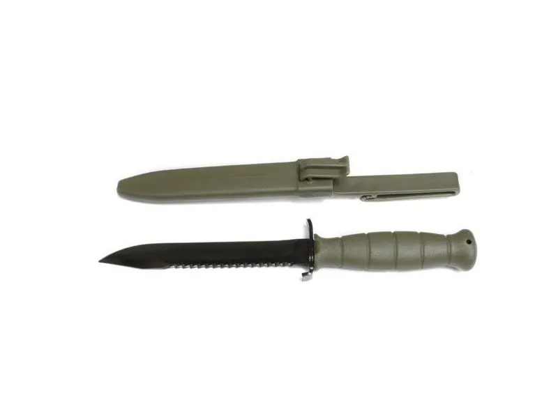 FIELD KNIFE W/SAW BFG PKG — PACKAGED | BATTLEFIELD GREEN