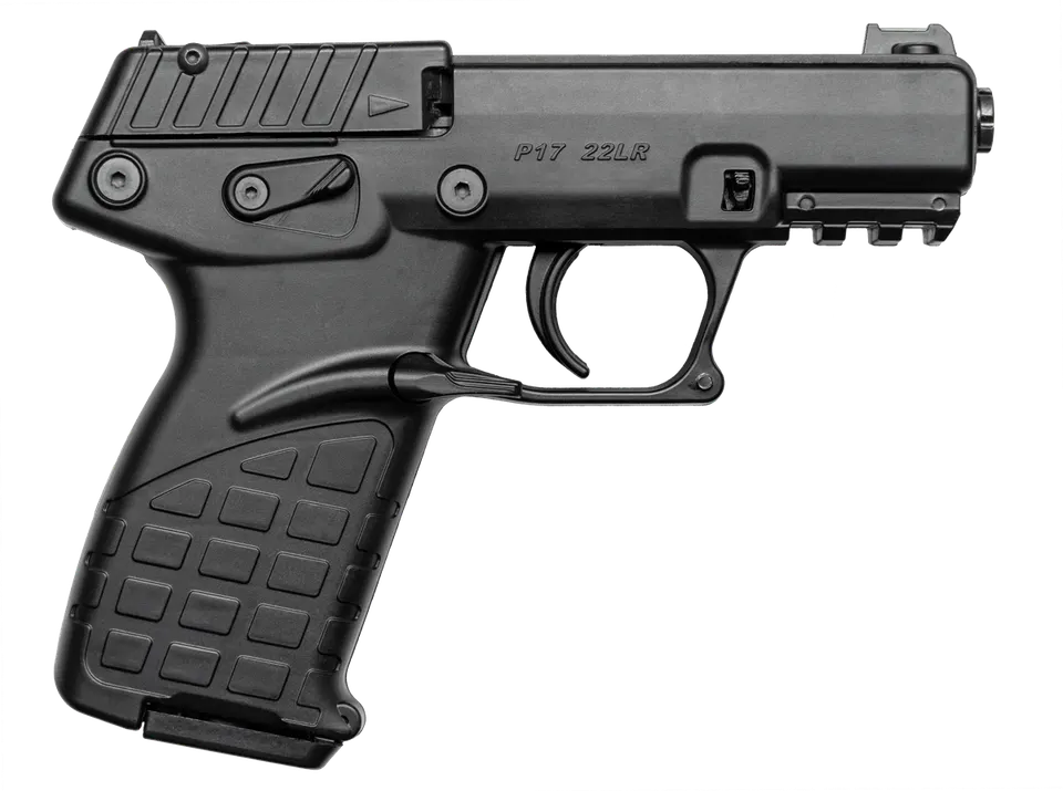 P17 22LR 16+1 BLK/BLK TB — BLACK SLIDE/BLACK FRAME