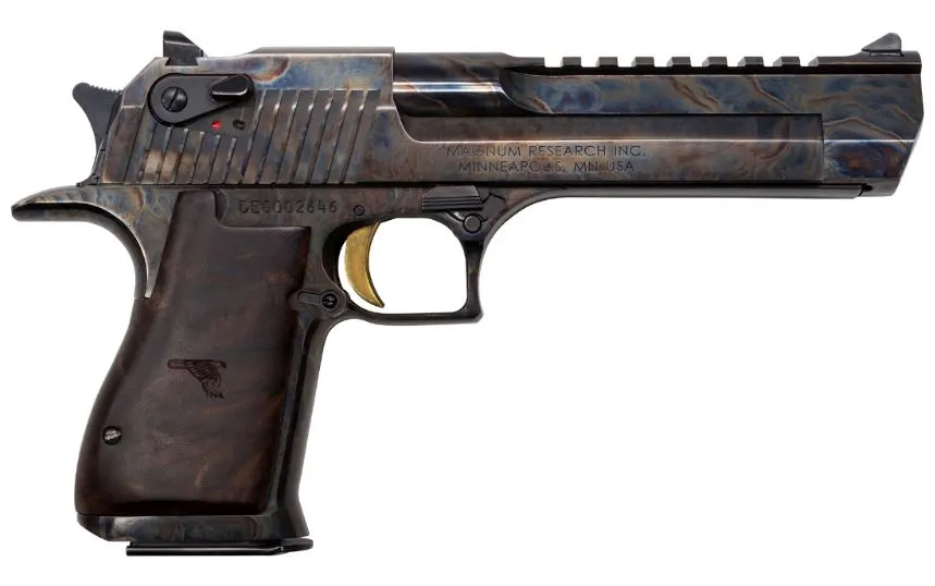 DESERT EAGLE 44MAG CCH/WD 6" — CASE HARDENED W/WALNUT GRIPS