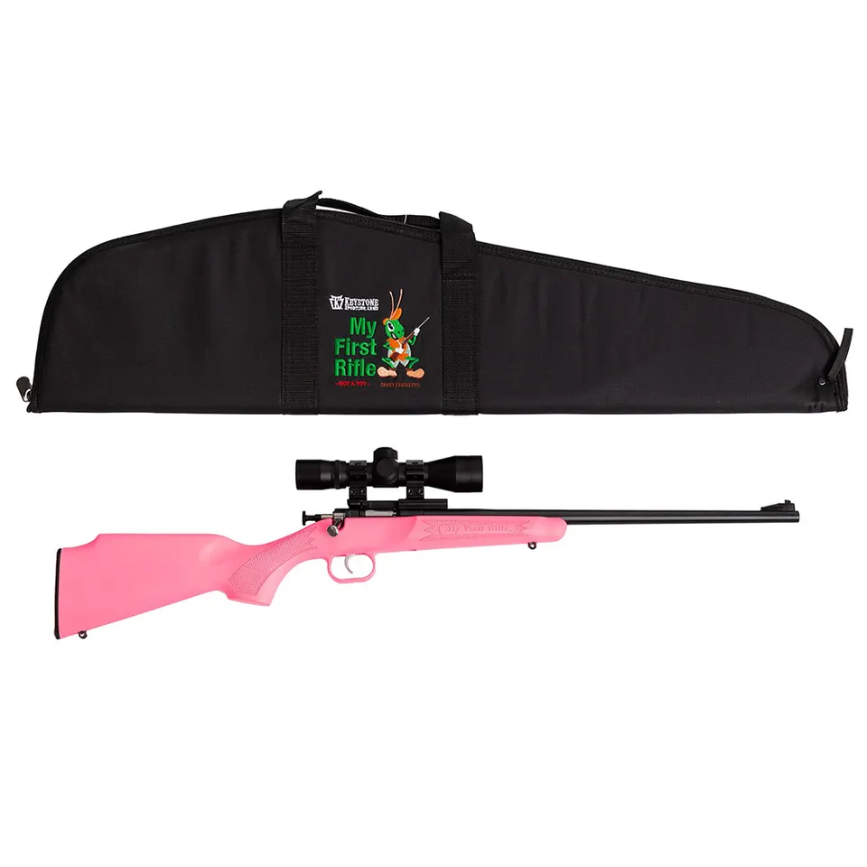 CRICKETT 22LR BL/PNK SCP/CASE — PINK SYNTHETIC STOCK