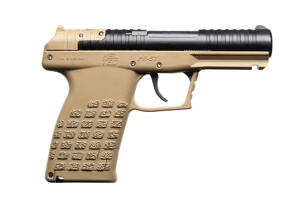 PR-5.7 5.7X28 20+1 BLK/TAN OR — BLACK SLIDE/TAN FRAME