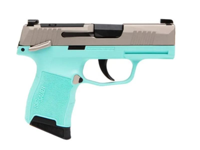 P365 380ACP NKL/TURQUOISE 10+1 — 365-380-REB-MS | OPTIC READY