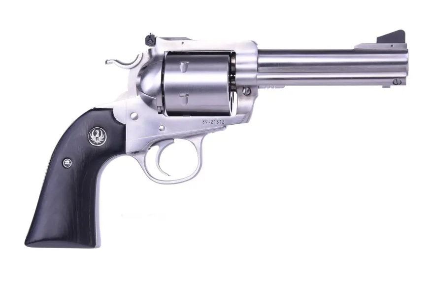 SPR BLKHWK BISLEY 44M 4-5/8 SS — 0876 STAINLESS/BLACK LAM GRIPS